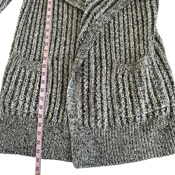 Thakoon Ivory and Black Knit Open Chunky Cardigan Sweater Women’s Size XS - Picture 6 of 7